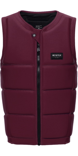2026 Mystic Mens Star Front Zip Wake Impact Vest 35005.240245 - Oxblood Red